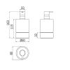 Inda Mito A20060NE21 freistehend Seifenspender satiniertes Glas/ mattschwarz