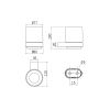 Inda Mito A20100WM21 bekerhouder gesatineerd glas/ mat wit