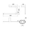 Inda Mito A20160WM handdoekring mat wit