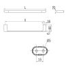 Inda Mito A2018AWM handdoekhouder 34cm mat wit