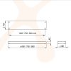 Looox Bath Collection WBSHRAW88 bath shelf RAW 88 cm solid oak