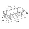 Pressalit Choice Q30410 muurkorf 30cm geborsteld staal