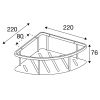 Pressalit Choice Q30420 Eckkorb 22x22cm aus gebürstetem Stahl