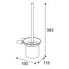 Pressalit Choice Q30800 toiletborstelgarnituur voor wandmontage geborsteld staal