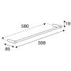 Pressalit Choice Q60500 handdoekhouder 60cm mat wit