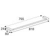 Pressalit Style PR10510 handdoekhouder enkel 81cm geborsteld staal