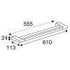 Pressalit Style PR20550 handdoekhouder dubbel 61cm chroom