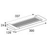 Pressalit Stil PR70410 Tablette 39cm gebürstetes Messing