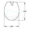 Sphinx Eurobase H5T0 001 OLW-02 toilet seat with cover white (OUTLET)