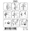 Pressalit 300+ DM3999 feststehend Scharnier, Befestigung von oben Chrom (2er Set)