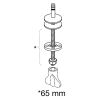 Pressalit 300+ DM2999 fest Scharnier, Standardbefestigung Chrom (2er Set)