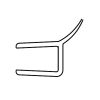 San4U Sealday SD081 wandafdichtprofiel met zachte lip, 200cm, 6-8mm