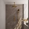 Brauer Carving 5-GG-120 thermostatic concealed rain shower SET 24 gold brushed PVD