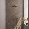 Brauer Carving 5-GG-122 thermostatische inbouw regendouche 3-weg omstelling SET 26 goud geborsteld PVD