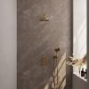 Brauer Carving 5-GG-129 thermostatische inbouw regendouche 3-weg omstelling SET 33 goud geborsteld PVD