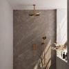 Brauer Carving 5-GG-132 thermostatische inbouw regendouche 3-weg omstelling SET 36 goud geborsteld PVD