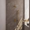 Brauer Carving 5-GG-133 thermostatische inbouw regendouche 3-weg omstelling SET 37 goud geborsteld PVD