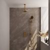BrauerCarving 5-GG-143 thermostatic concealed rain shower 3-way diverter SET 47 gold brushed PVD