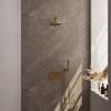 Brauer Carving 5-GG-184 thermostatische inbouw regendouche met drukknoppen SET 49 goud geborsteld PVD