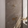 Brauer Carving 5-GG-186 thermostatische inbouw regendouche met drukknoppen SET 51 goud geborsteld PVD