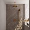 Brauer Carving 5-GG-207 thermostatische inbouw regendouche met drukknoppen SET 72 goud geborsteld PVD