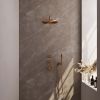Brauer Carving 5-GK-100 thermostatische inbouw regendouche SET 04 koper geborsteld PVD