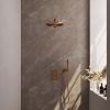 Brauer Carving 5-GK-122 thermostatische inbouw regendouche 3-weg omstelling SET 26 koper geborsteld PVD