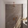Brauer Carving 5-GK-125 thermostatische inbouw regendouche 3-weg omstelling SET 29 koper geborsteld PVD