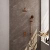 Brauer Carving 5-GK-139 thermostatische inbouw regendouche 3-weg omstelling SET 43 koper geborsteld PVD