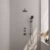 Brauer Carving 5-GM-117 thermostatische inbouw regendouche SET 21 gunmetal geborsteld PVD