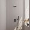 Brauer Carving 5-GM-121 thermostatische inbouw regendouche 3-weg omstelling SET 25 gunmetal geborsteld PVD