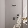 Brauer Carving 5-GM-130 thermostatische inbouw regendouche 3-weg omstelling SET 34 gunmetal geborsteld PVD