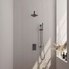 Brauer Carving 5-GM-133 thermostatische inbouw regendouche 3-weg omstelling SET 37 gunmetal geborsteld PVD