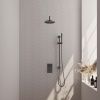 Brauer Carving 5-GM-135 thermostatische inbouw regendouche 3-weg omstelling SET 39 gunmetal geborsteld PVD