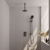 Brauer Carving 5-GM-143 thermostatische inbouw regendouche 3-weg omstelling SET 47 gunmetal geborsteld PVD