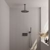 Brauer Carving 5-GM-189 thermostatische inbouw regendouche met drukknoppen SET 54 gunmetal geborsteld PVD