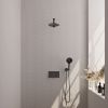 Brauer Carving 5-GM-190 thermostatische inbouw regendouche met drukknoppen SET 55 gunmetal geborsteld PVD