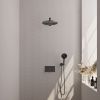 Brauer Carving 5-GM-191 thermostatische inbouw regendouche met drukknoppen SET 56 gunmetal geborsteld PVD