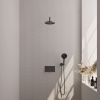 Brauer Carving 5-GM-192 thermostatische inbouw regendouche met drukknoppen SET 57 gunmetal geborsteld PVD