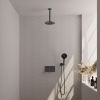Brauer Carving 5-GM-194 thermostatische inbouw regendouche met drukknoppen SET 59 gunmetal geborsteld PVD