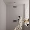 Brauer Carving 5-GM-195 thermostatische inbouw regendouche met drukknoppen SET 60 gunmetal geborsteld PVD