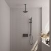 Brauer Carving 5-GM-200 thermostatische inbouw regendouche met drukknoppen SET 65 gunmetal geborsteld PVD