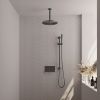 Brauer Carving 5-GM-201 thermostatische inbouw regendouche met drukknoppen SET 66 gunmetal geborsteld PVD