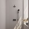 Brauer Carving 5-GM-202 thermostatische inbouw regendouche met drukknoppen SET 67 gunmetal geborsteld PVD