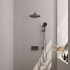 Brauer Carving 5-GM-203 thermostatische inbouw regendouche met drukknoppen SET 68 gunmetal geborsteld PVD