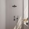 Brauer Carving 5-S-098 thermostatische inbouw regendouche SET 02 mat zwart