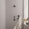 Brauer Carving 5-S-103 thermostatische inbouw regendouche SET 07 mat zwart