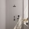 Brauer Carving 5-S-105 thermostatische inbouw regendouche SET 09 mat zwart