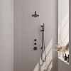 Brauer Carving 5-S-109 thermostatische inbouw regendouche SET 13 mat zwart