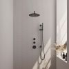 Brauer Carving 5-S-112 thermostatische inbouw regendouche SET 16 mat zwart